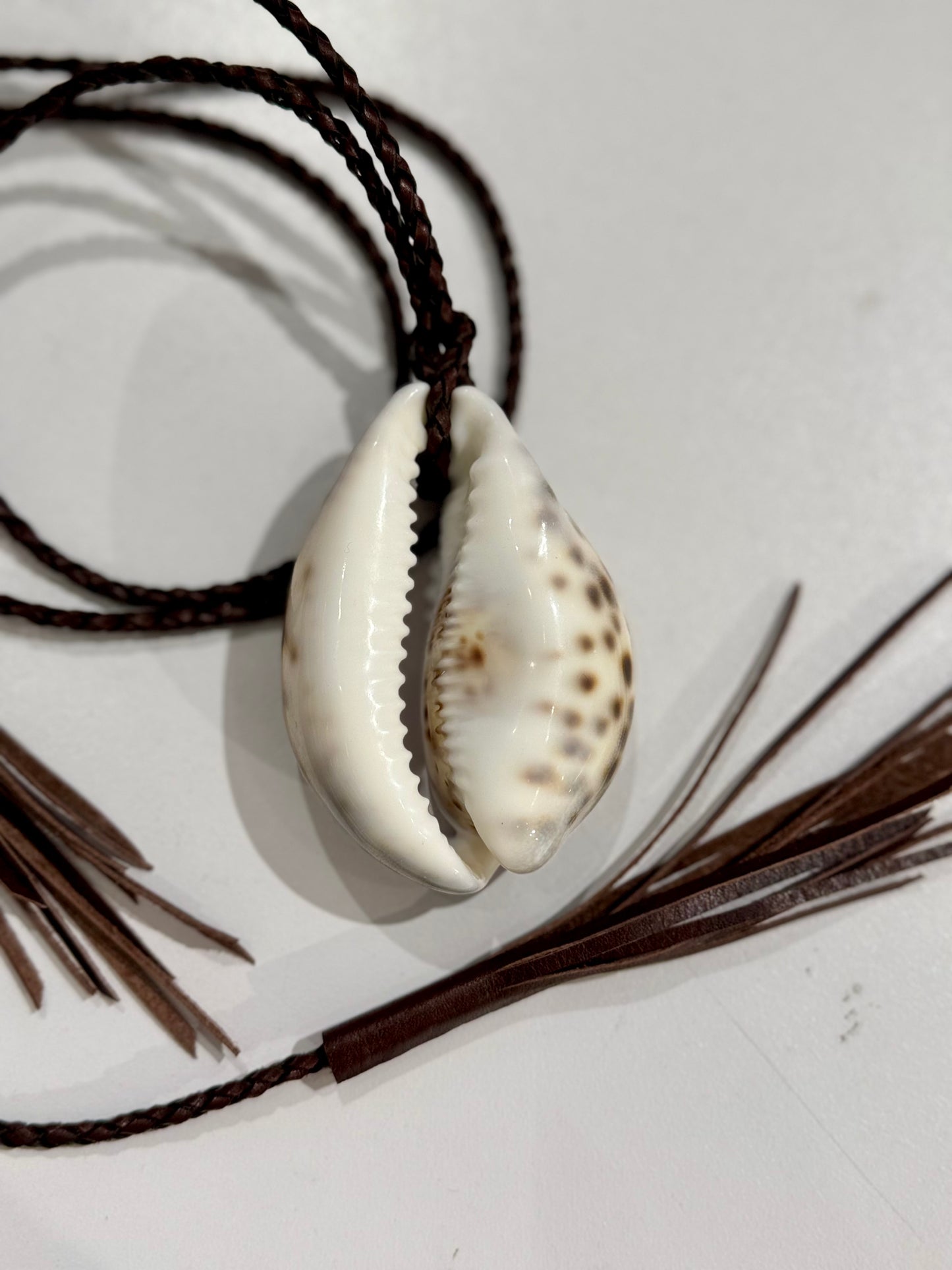 Collar Coquille Flecos café moro