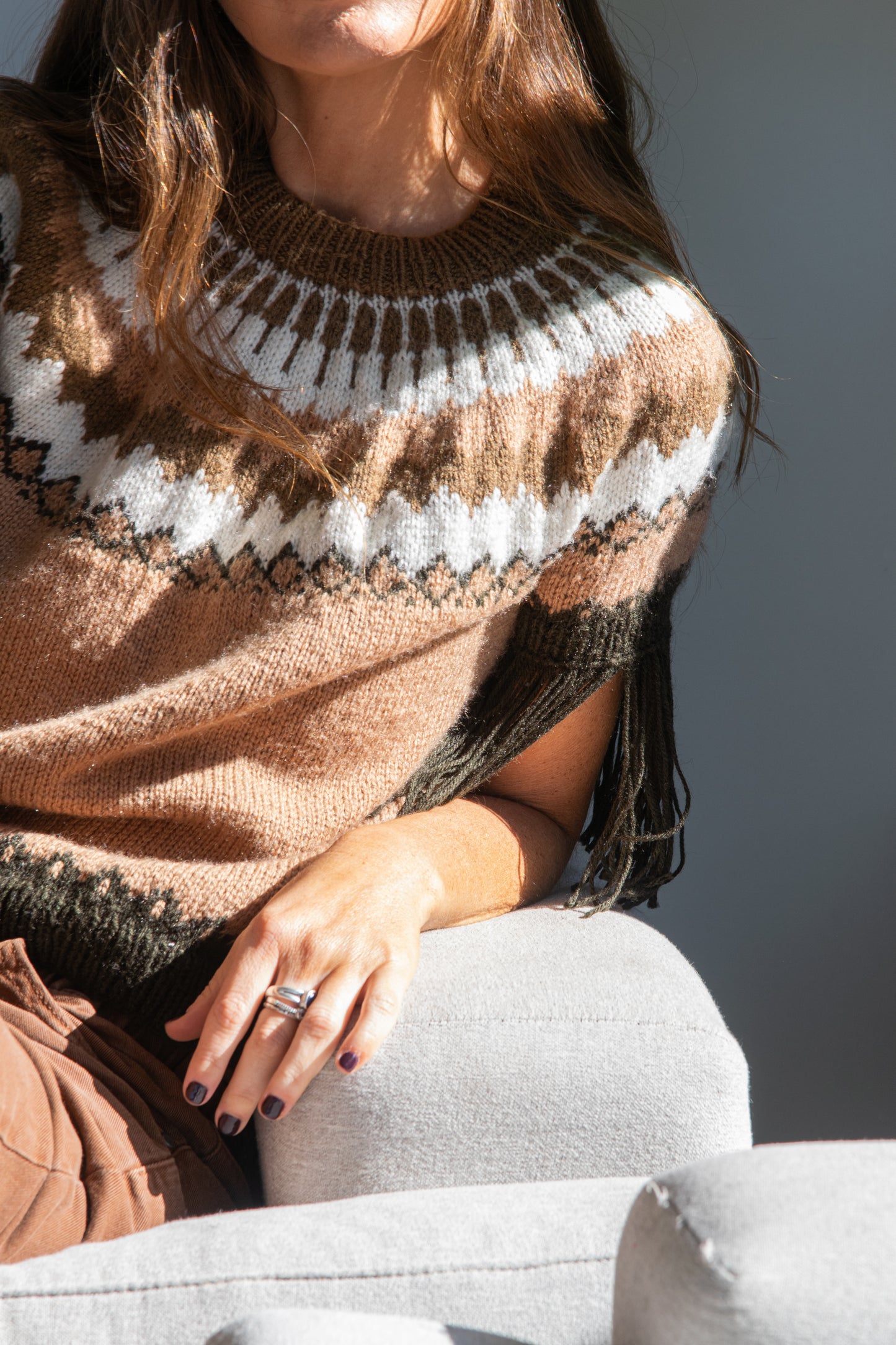 Sweater Patagonia flecos